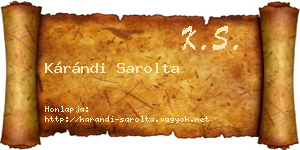 Kárándi Sarolta névjegykártya